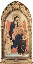 Картина "madonna with st. julian and st. laurenzius" художника "фабриано джентиле да"