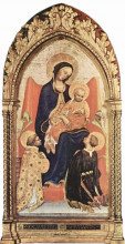 Репродукция картины "madonna with st. julian and st. laurenzius" художника "фабриано джентиле да"