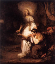 Репродукция картины "hagar and the angel" художника "фабрициус карел"