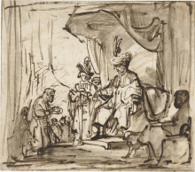 Картина "servant presenting saul s crown to david" художника "фабрициус карел"