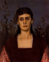 Картина "portrait of clara bruckmann-b&#246;cklin" художника "бёклин арнольд"