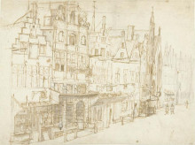 Копия картины "view of a row of houses in a city" художника "фабрициус карел"