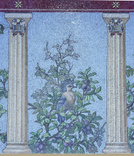 Репродукция картины "mosaic - dining hall room of the sainte-barbe library, paris" художника "факкина джандоменико"