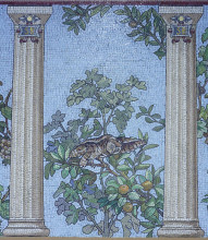 Картина "mosaic - dining hall room of the sainte-barbe library, paris" художника "факкина джандоменико"