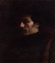 Картина "portrait of alphonse legros" художника "фантен-латур анри"