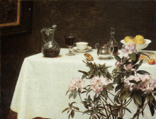 Репродукция картины "still life, corner of a table" художника "фантен-латур анри"