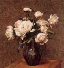 Копия картины "bouquet of peonies" художника "фантен-латур анри"