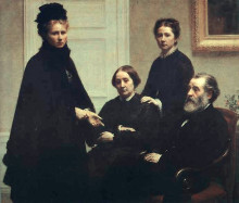 Репродукция картины "the dubourg family" художника "фантен-латур анри"