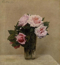 Репродукция картины "roses" художника "фантен-латур анри"