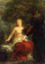 Копия картины "woman at her toillette" художника "фантен-латур анри"