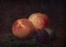 Картина "two peaches and two plums" художника "фантен-латур анри"