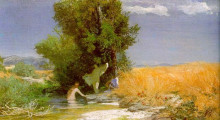 Картина "nymphs bathing" художника "бёклин арнольд"