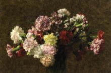 Репродукция картины "carnations" художника "фантен-латур анри"