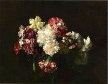 Копия картины "carnations" художника "фантен-латур анри"