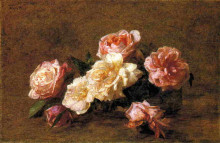 Репродукция картины "roses" художника "фантен-латур анри"