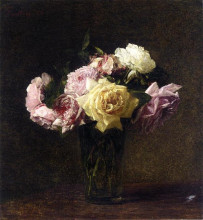 Копия картины "roses" художника "фантен-латур анри"