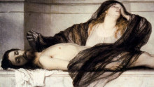 Копия картины "the lamentations of mary magdalene on the body of christ" художника "бёклин арнольд"