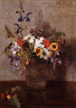 Копия картины "diverse flowers" художника "фантен-латур анри"