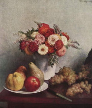 Копия картины "flowers and fruit" художника "фантен-латур анри"