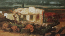 Копия картины "destroyed house in kehl" художника "бёклин арнольд"