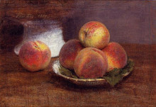 Копия картины "bowl of peaches" художника "фантен-латур анри"