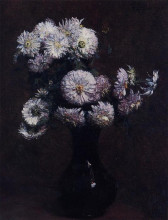 Копия картины "chrysanthemums" художника "фантен-латур анри"