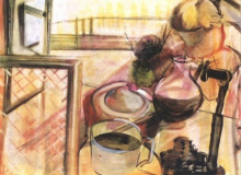 Копия картины "still-life with coffee-maker" художника "фаркаш иштван"