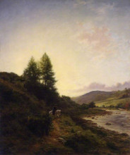 Репродукция картины "on the dee near woodend, aberdeenshire" художника "фаркухарсон джозеф"