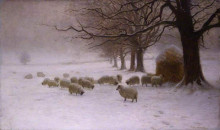 Копия картины "sheep in a snowstorm" художника "фаркухарсон джозеф"