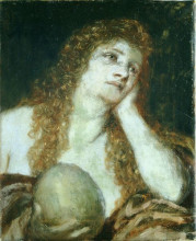 Копия картины "the penitent mary magdalene" художника "бёклин арнольд"