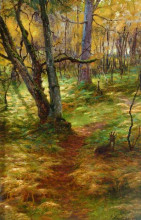 Репродукция картины "woodland scene" художника "фаркухарсон джозеф"