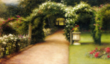 Картина "the garden bower at finzean" художника "фаркухарсон джозеф"