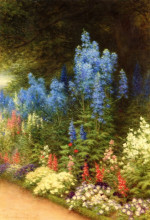 Репродукция картины "a corner of my garden at finzean" художника "фаркухарсон джозеф"