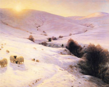 Картина "and the sun peeped o&#39;er yon southland hills" художника "фаркухарсон джозеф"