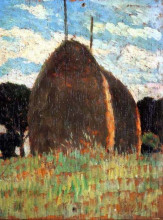 Копия картины "hay stacks" художника "фаттори джованни"