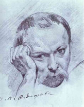 Копия картины "self-portrait" художника "федотов павел"