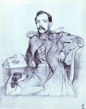 Копия картины "portrait of lieutenant lvov" художника "федотов павел"