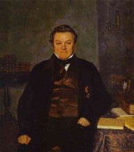 Репродукция картины "portrait of f. ye. yakovlev" художника "федотов павел"