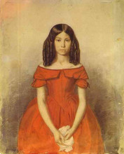 Копия картины "portrait of n. p. zhdanovich as a child" художника "федотов павел"