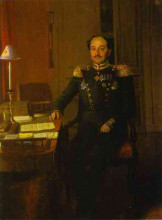 Картина "portrait of p. p. zhdanovich" художника "федотов павел"