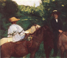 Копия картины "riding children" художника "ференци карой"