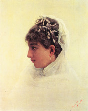 Репродукция картины "the bride" художника "феррас де алмейда жуниор хосе"
