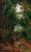 Репродукция картины "landscape at the rio das pedras" художника "феррас де алмейда жуниор хосе"