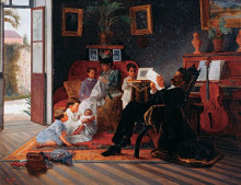 Картина "scene of adolfo pinto’s family" художника "феррас де алмейда жуниор хосе"