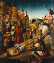 Репродукция картины "mart&#237;rio de santo hip&#243;lito" художника "фигейреду кристобаль де"