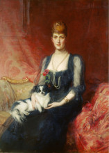 Картина "portrait of queen alexandra, when princess of wales, with facey" художника "филдес люк"