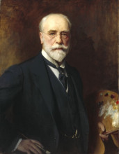 Репродукция картины "self-portrait sir samuel luke fildes ra (1843-1927)" художника "филдес люк"