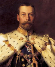 Картина "portrait of george v in coronation robes" художника "филдес люк"