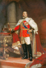 Копия картины "portrait of king edward vii" художника "филдес люк"