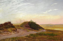 Репродукция картины "jutlandic heath landscape" художника "филипсен теодор"